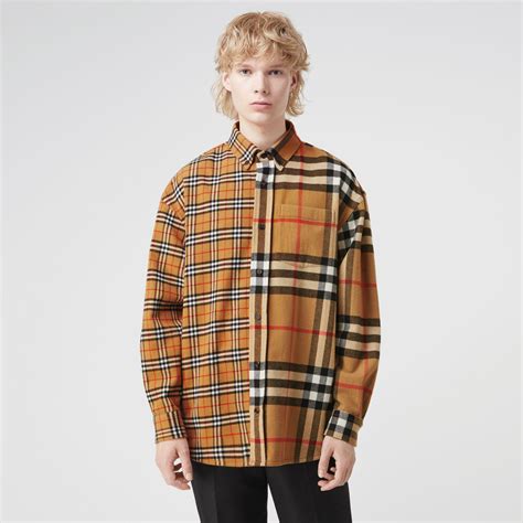 gosha rubchinskiy x burberry oversize flannel shirt charcoal ip check|Burberry Gosha X Check Flannel Shirt In Charcoal .